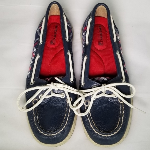 SPERRY TOP-SIDER Blue/Red/White Boat Shoes, 5M - Picture 2 of 7
